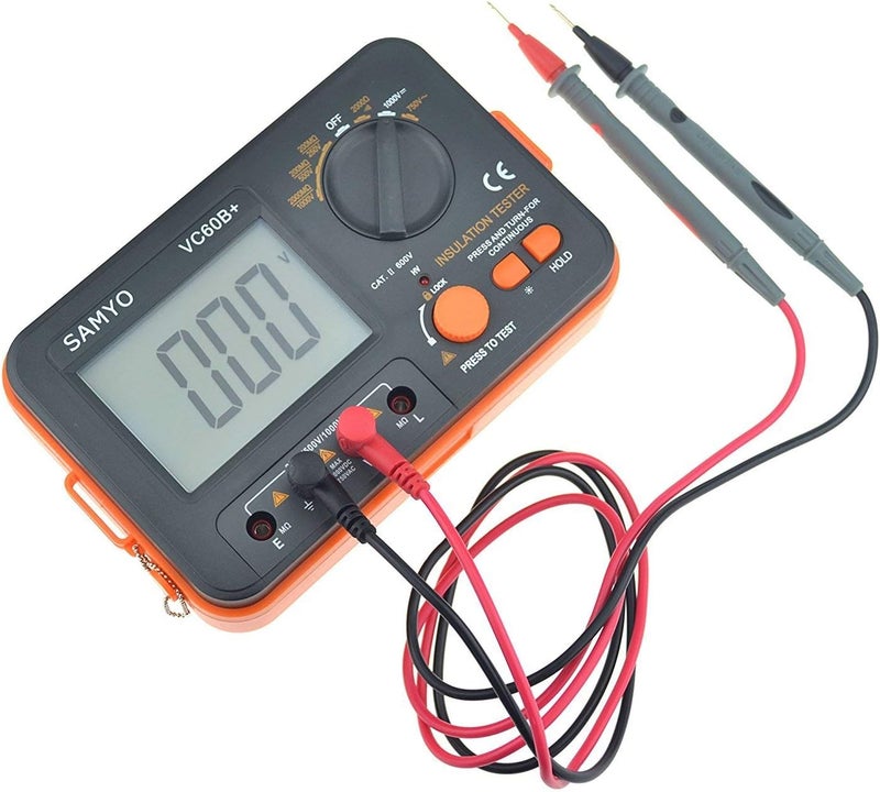 SAMYO VC60B+ Digital Insulation Resistance Tester DCV ACV Meter Megohmmeter Megohm with Test Lead - Image 2